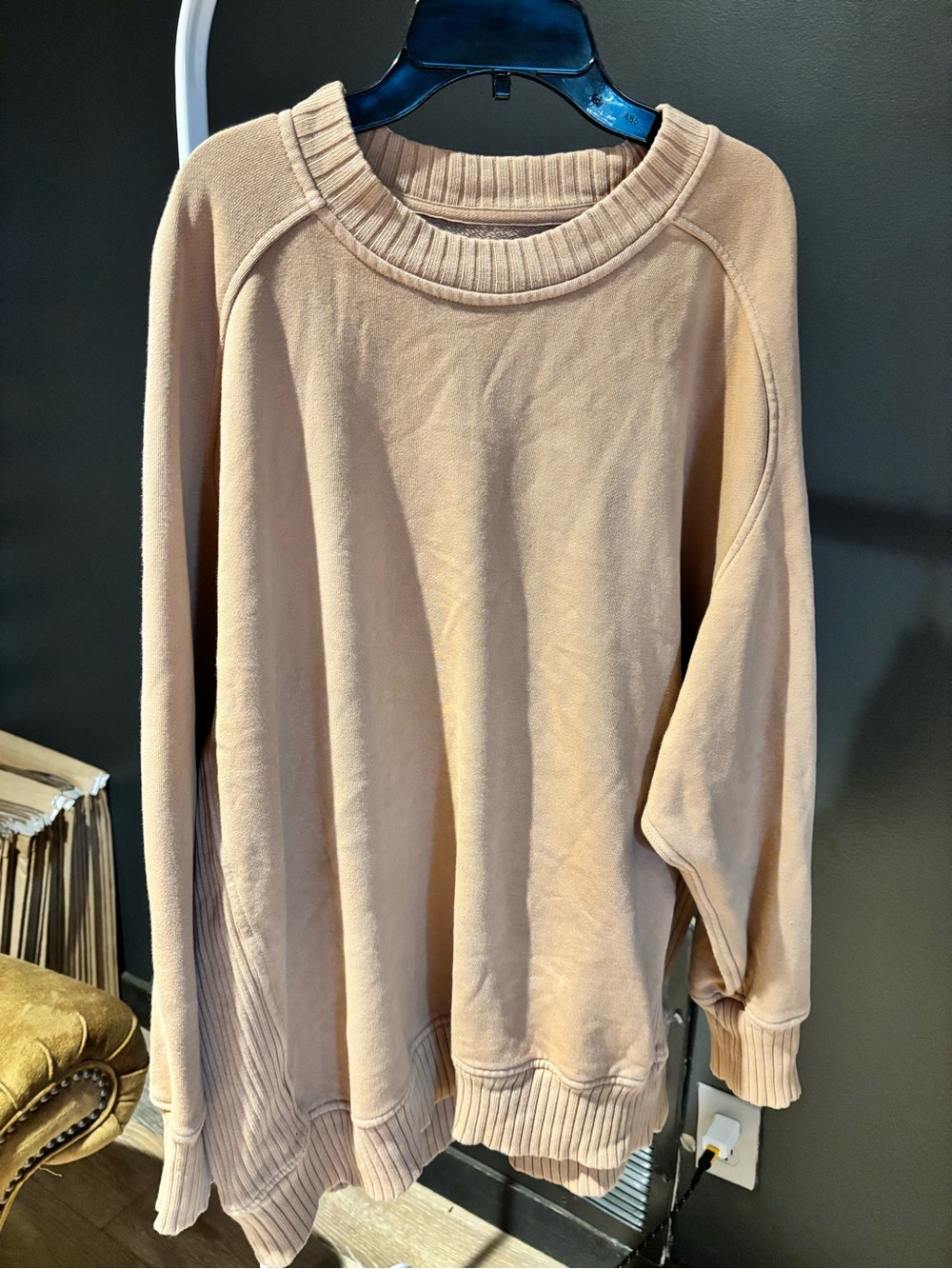 aerie Tan Crewneck Pullover Sweater